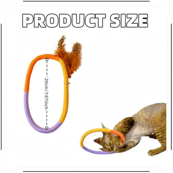 Cotton Rope Cat Toys Catnip Toys With Feather Safe Teeth