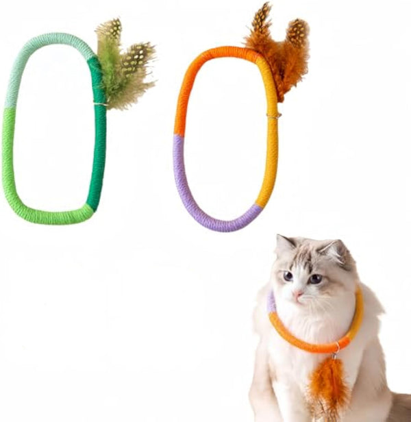 Cotton Rope Cat Toys Catnip Toys With Feather Safe Teeth